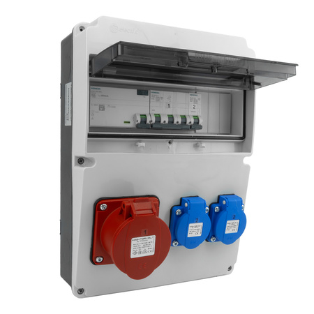 Baustromverteiler Stromverteiler Wandverteiler 1x16A 2x230V Siemens Schutz Komplett DV-5534-D