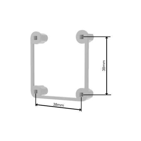 Einbausatz für Schutzkontakt-Steckdosen 4 Kunststoffmuttern Lochmass 38x38mm Isolierschutz DV-1370-230-RPP