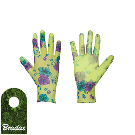 Gartenhandschuhe Schutzhandschuhe PURE FLOXY Arbeitshandschuhe Polyurethan Größe 6 BRADAS RWPFL6