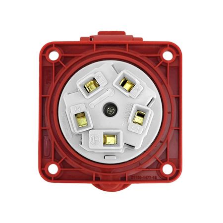 Einbausteckdose CEE Anbausteckdose 400V 32A 5P 75x75mm VDE TP Electric 3107-322-1675