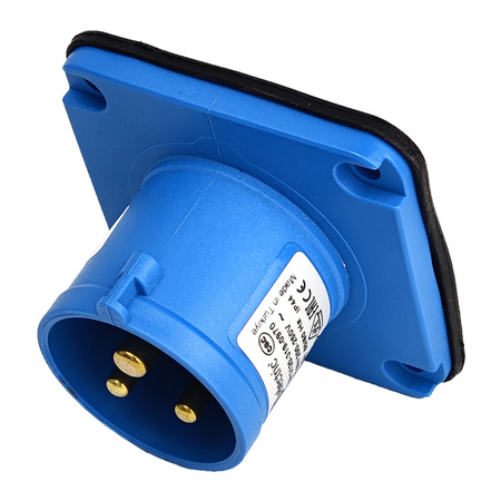 Einbaustecker CEE gerade Camping 3P 16A 230V IP44 VDE TP Electric 3120-319-0970