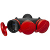 Tragbarer Verteiler Schwarz-Rot R-X3/44S IP44 3×2P+E 16A 250V Schuko W-01160