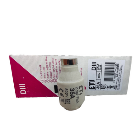 1 Stück Sicherungseinsatz ETI Porzellan DIII DZ/gF 35A/500V 002313101