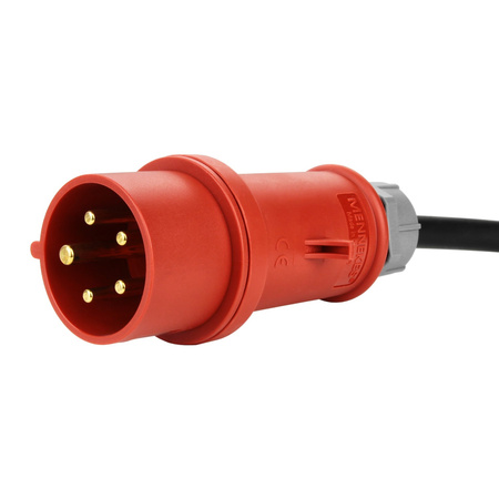 Geschützter Baustromverteiler TD-S/FI SKH 16A 2x230V mit 5x4mm2 Kabel Mennekes-Steckdosen Doktorvolt DV-9795-D