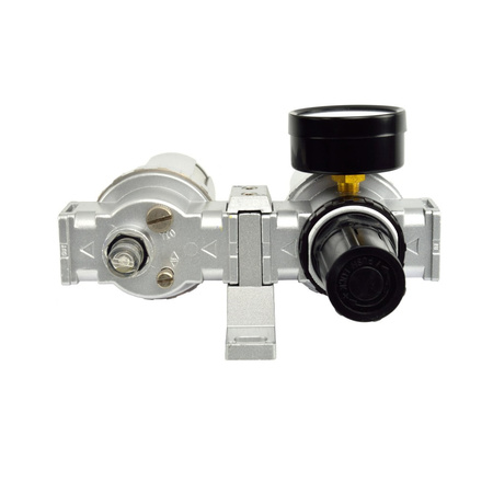 Reduzierstück Druckluftregler mit Luftfilter und Schmierung grau G01179