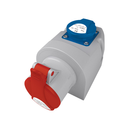 Kombi Wandsteckdose 16A/5-polig + 230V/16A IZVZ-S 1653 DV