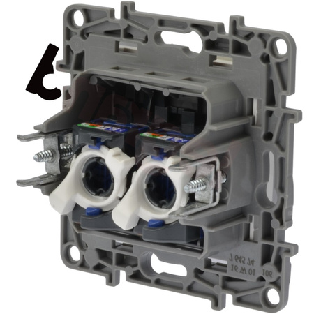 Doppelte Netzwerksteckdose 2xRJ45 764574