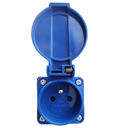 Marlanvil CEE Camping Adapter mit Stecker 16A auf 16A 250V Steckdose franz. Standard Stromadapter IP44 6.8216.SFR