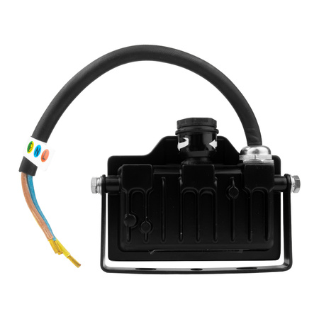 LED Außenstrahler mit Bewegungsmelder 10W GTV Flutlicht schwarz IP65 Außenwandstrahler 1000lm GT-GCR10W-64