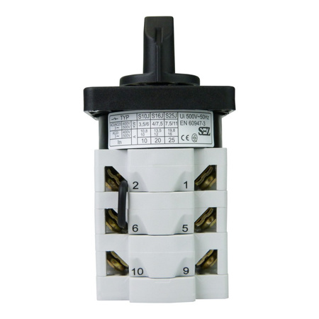 SEZ Nockenschalter 3P 16A L-0-P mit Griff S16 JD 9151 C6