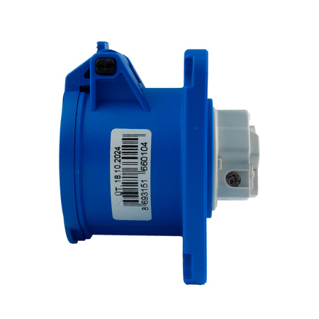 Einbausteckdose 230V CEE Camping Steckdose 230V 16A 3P 75x75 mm VDE TP Electric 3120-322-0975