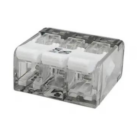 Installationsklemme 4mm2 3-polig 10 Stück elektrische Klemme 450V 32A 6591 schnelle sichere Kabelverbindung E03-P053-10