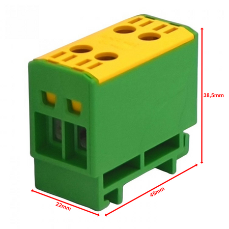 Hauptleitungsklemme Anschlussklemme ETB 16/1x2 Al/Cu Universalklemme elektroinstallation 4 Löcher  Elektro Becov