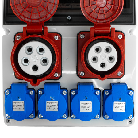 Baustromverteiler JUN 32A/16A/4x230V mit Schutz IP54 DOKTORVOLT® DV-6856-F