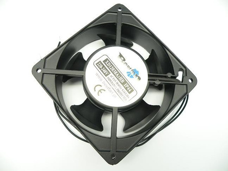 Industrieventilator BESTFAN 120×120×38 mm 230V IP44 Kugellager – Aluminium Lüfter für Gehäuse, DIN-Schrankkühlung XD12038A2HBL