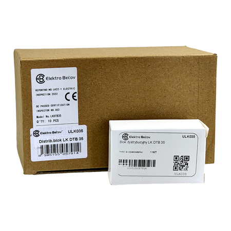 Verteilerblock LK DTB 35 Klemmblöcke mit Schraubanschluss Verteilung Block Elektro Becov ULK035