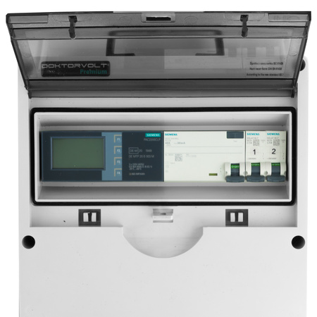 Baustromverteiler pTD-S/FI mit Schutz 4x230V mit Energiezähler EEG Siemens 5x2,5mm² Kabel und Tragegriff Doktorvolt DV-6061-D