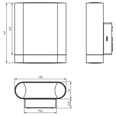 LED Leuchte mit Bewegungsmelder THELEDA D U AL 760 lm 3000K warmweiß IP55 TH-1020903