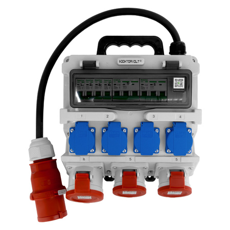 Stromverteiler Adapter Universell CEE Stromverteilung Industrie TR-S 4x230V 3x400V 1x32A/2x16A Doktorvolt DV-7273-D