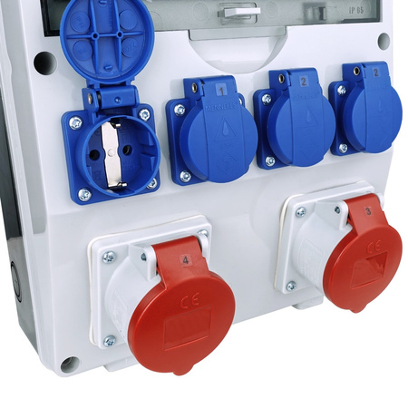 Baustromverteiler Stromverteiler TD-S/FI-B 2x16A 4x230V Schuko Doktorvolt DV-8027-D