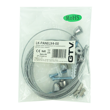 GTV Montagekabel für PANEL-Aufhängung MASTER/KING TYPE 1,5m LK-PANELX4-00