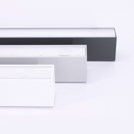 LED Hängeleuchte 113cm 30W 4000K 230V Bürolampe Lampe QUALIS silber Bemko 90-06A-1A