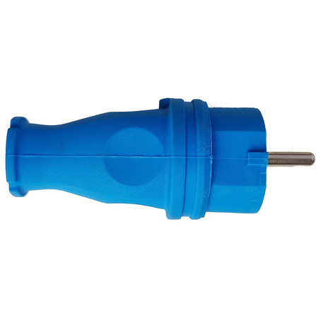 Gummistecker 16A 230V IP44 Uni-Schuko Stecker blau 3101-303-0900