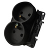 Doppelsteckdose mit Erdung 2x 2P+E franz. System schwarz Niloe Step Legrand 863532