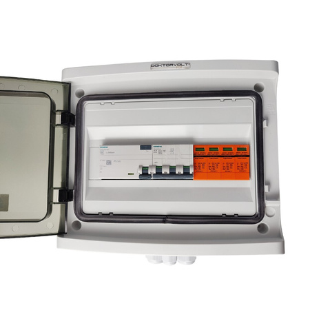 Doktorvolt Solar Anschlusskasten AC SIEMENS 3P B16A 25A 300mA Photovoltaik Überspannungsschutz T2 DV-0744-FOT