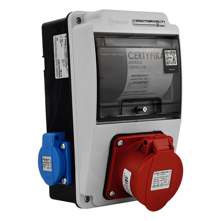 Wandverteiler XS 16A 2x230V IP44 Stromverteiler Komplett Verdrahtet Doktorvolt DV-5121-F