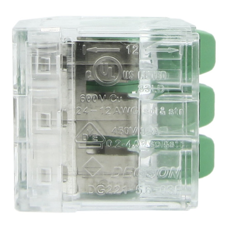 Dosenklemme 3x0.2-4.0 mm² Verbindungsklemme VDE UL 450V 32A DGN 1 Stück 100 Stück DG221-5.6-03P-17-00A