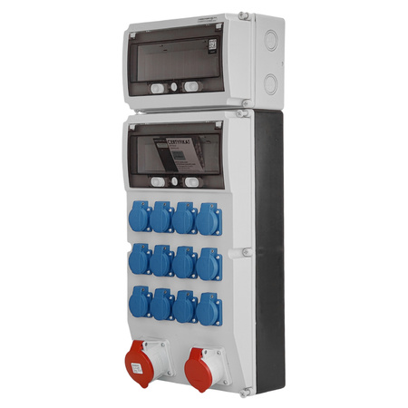 Stromverteiler eXT 32A 16A 12x230V Baustromverteiler Doktorvolt DV-2308-D