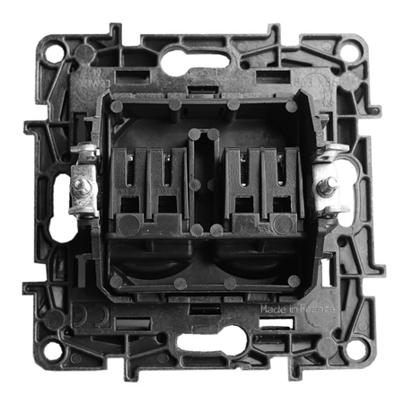 Doppelte Lautsprechersteckdose schwarz Niloe Step 863586