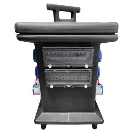 Stromverteiler KIB-S/FI 2x32A 2x16A 2xCamp 16x230V + Anbaustecker 32A DV-0885-D