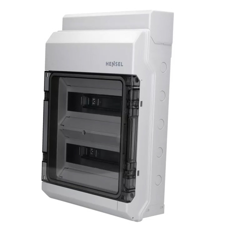 Verteilerkasten Hensel 24 Module mit Klemmen Aufputz IP54 Leergehäuse KV 2524