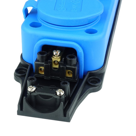 Steckdosenleiste Mehrfachsteckdose 3-fach Aussen Schuko blau 3101-308-0900