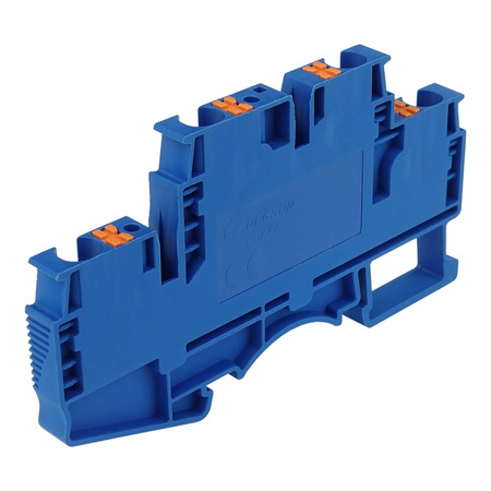 Reihenklemme 4mm2 4 Leiter Doppelstockklemme Etagenklemme Blau DSKK4-01P-12-00A(H)