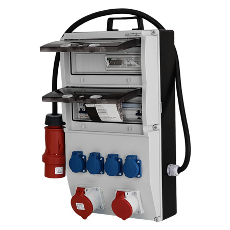 Stromverteiler eXT-S/FI 32A 16A 4x230V MID Stromzähler und Kabel Doktorvolt DV-2339-D