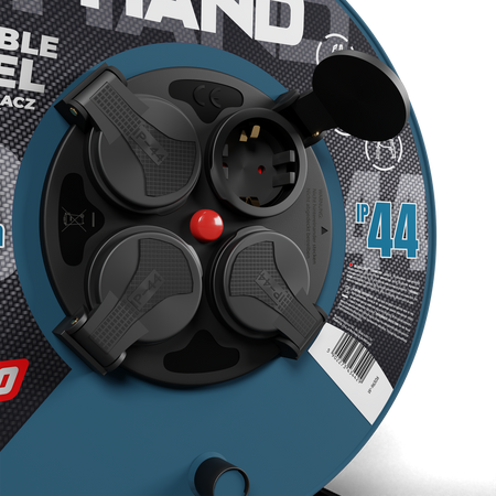 Kabeltrommel HAND PRO 30m 4x Steckdosen 230V IP44 H05RN-F 3x1,5 mm² W-96306