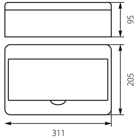Verteilerkasten Sicherungskasten AP 12 Module Rn-12 Kleinverteiler IP40 E-P 7.3