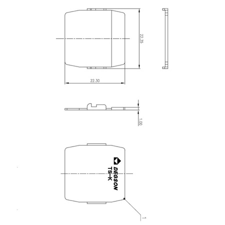 1 Stk. Trennplatte für Reihenklemmen Trennplatte Trennwand klein TS-K grau TS-K-01P-11-00AH