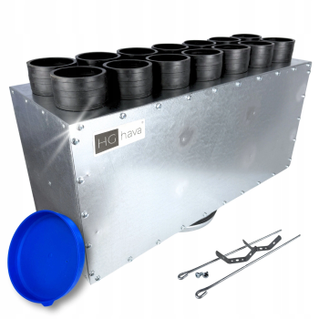 Lüftungsverteiler Verteilerkasten 8x75 Ø160 Wohnraumlüftung Luftverteiler E-KRRR-8x75/160-OC