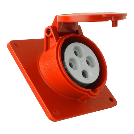 CEE Einbausteckdose schräg 400V 16A 4P 83x90 mm 3122-309-1600