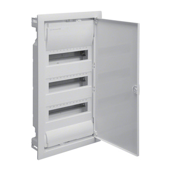 Verteilerschrank Unterputz Sicherunngskasten 3 Reihen 36 Modulen Verteilerkasten Kleinverteiler weiß Hager Volta VU36AT