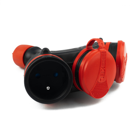 Dreifach Steckdose 3x2P+Z 16A 250V IP54 hermetisch Steckverbinder 3680W W-01156