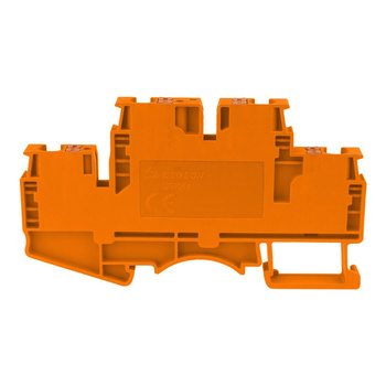 Reihenklemme 4mm2 4 Leiter Doppelstockklemme Etagenklemme Orange DSKK4-01P-15-00A(H)