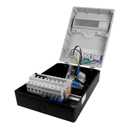 Baustromverteiler TD-S/FI 32A Leitungsschutzschalter 2x230V Stromverteiler Komplett Schuko Doktorvolt DV-6725-D