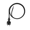Anschlusskabel 3m IP44 mit geradem Stecker 250V 16A 2x1 mm² H07RN-F PP-40H Schwarz W-97236
