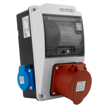 Wandverteiler XS-S 32A 2x230V IP44 Stromverteiler Komplett Verdrahtet Doktorvolt DV-5077-F