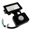 LED Außenstrahler mit Bewegungsmelder 10W GTV Flutlicht schwarz IP65 Außenwandstrahler 1000lm GT-GCR10W-64